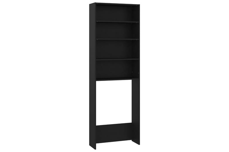 Vaskemaskinskap svart 64x24x190 cm - Hus & oppussing - Kjøkken & bad - Baderom - Baderomsmøbler & baderomsinnredning - Veggskap & høyskap