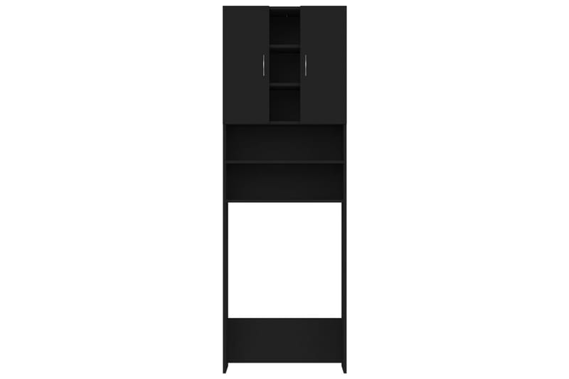 Vaskemaskinskap svart 64x25,5x190 cm - Hus & oppussing - Kjøkken & bad - Baderom - Baderomsmøbler & baderomsinnredning - Veggskap & høyskap