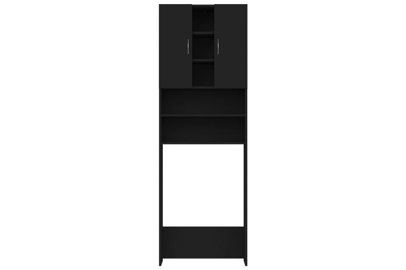 Vaskemaskinskap svart 64x25,5x190 cm - Vaskeskap - Veggskap & høyskap - Baderomsskap