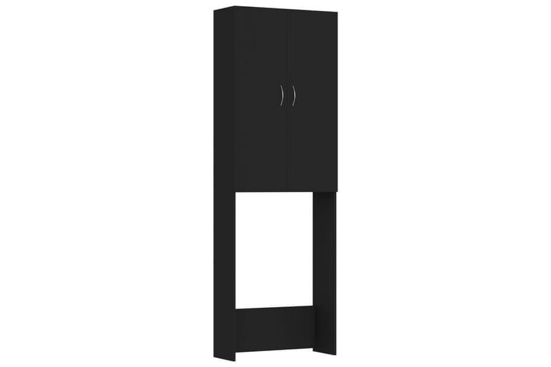 Vaskemaskinskap svart 64x25,5x190 cm - Hus & oppussing - Kjøkken & bad - Baderom - Baderomsmøbler & baderomsinnredning - Veggskap & høyskap