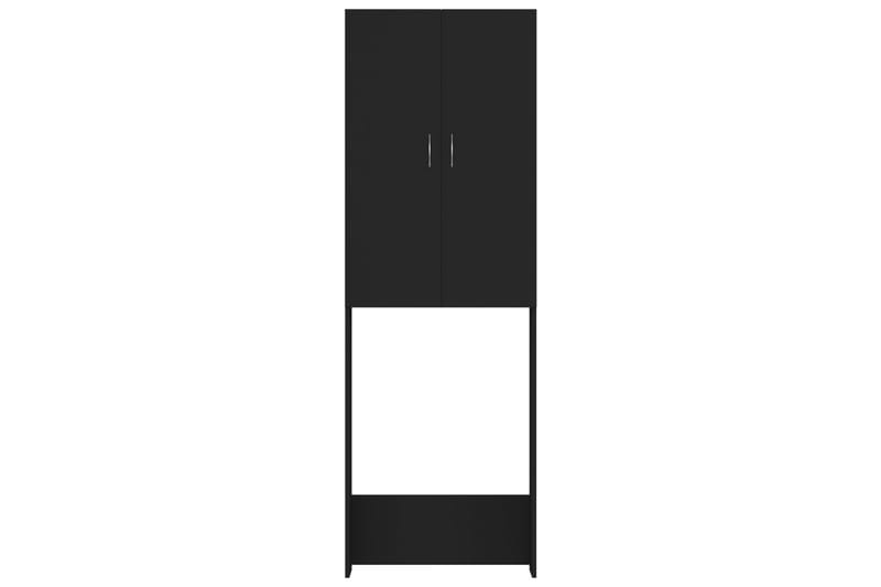 Vaskemaskinskap svart 64x25,5x190 cm - Vaskeskap - Veggskap & høyskap - Baderomsskap