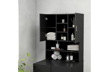Vaskemaskinskap svart 70,5x25,5x90 cm - Hus & oppussing - Kjøkken & bad - Baderom - Baderomsmøbler & baderomsinnredning - Veggskap & høyskap