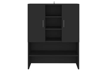 Vaskemaskinskap svart 70,5x25,5x90 cm - Hus & oppussing - Kjøkken & bad - Baderom - Baderomsmøbler & baderomsinnredning - Veggskap & høyskap
