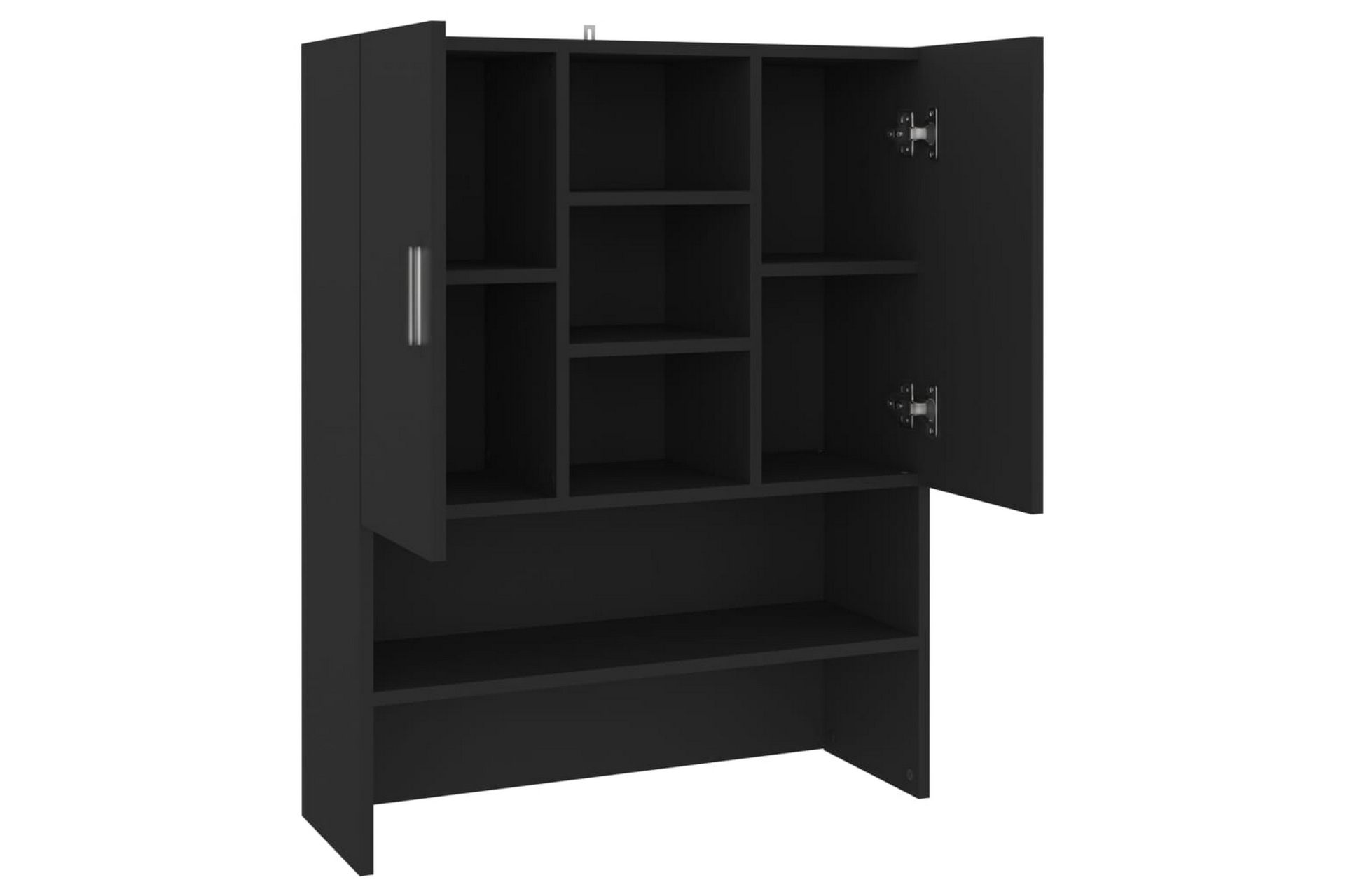 Vaskemaskinskap svart 70,5x25,5x90 cm - Hus & oppussing - Kjøkken & bad - Baderom - Baderomsmøbler & baderomsinnredning - Veggskap & høyskap