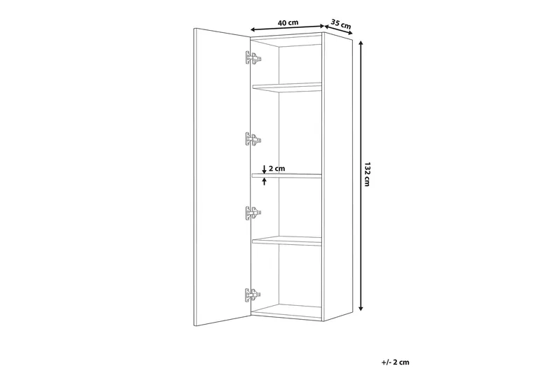 Waper Baderomsskap - Grå - Hus & oppussing - Kjøkken & bad - Baderom - Baderomsmøbler & baderomsinnredning - Veggskap & høyskap