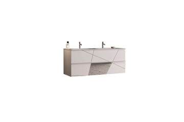 Vittoria Tvättställsskåp 122x53 cm - Hvit - Hus & oppussing - Kjøkken & bad - Baderom - Baderomsmøbler & baderomsinnredning - Servantskap & kommode