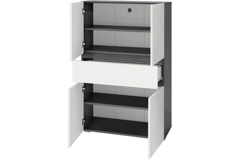 Wisla Høyskap til Bad 130x76x35 cm - Grå - Hus & oppussing - Kjøkken & bad - Baderom - Baderomsmøbler & baderomsinnredning - Baderomsskap