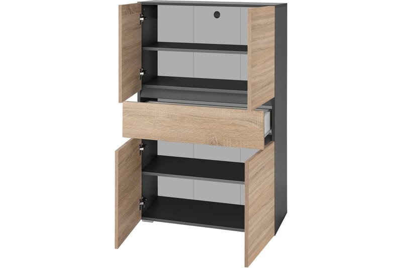 Wisla Høyskap til Bad 130x76x35 cm - Grå - Hus & oppussing - Kjøkken & bad - Baderom - Baderomsmøbler & baderomsinnredning - Baderomsskap