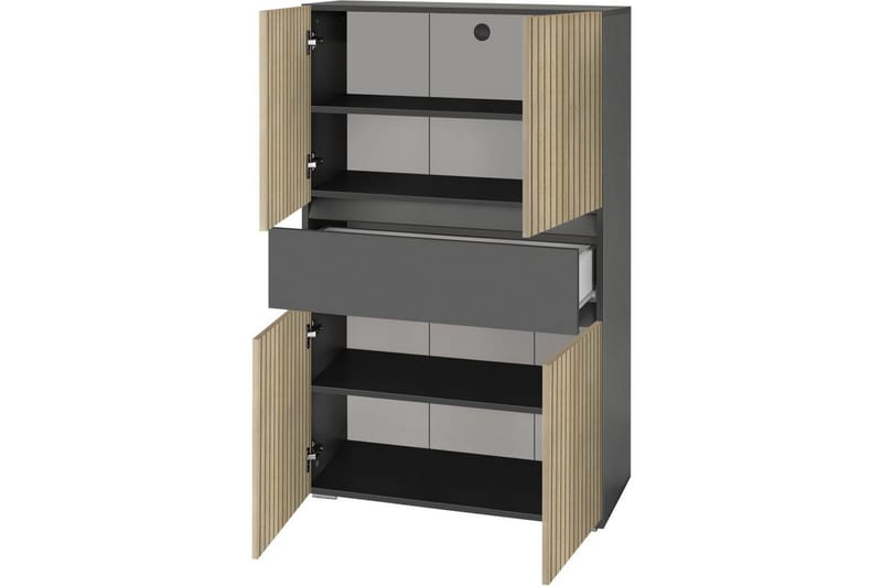 Wisla Høyskap til Bad 130x76x35 cm - Grå - Hus & oppussing - Kjøkken & bad - Baderom - Baderomsmøbler & baderomsinnredning - Baderomsskap