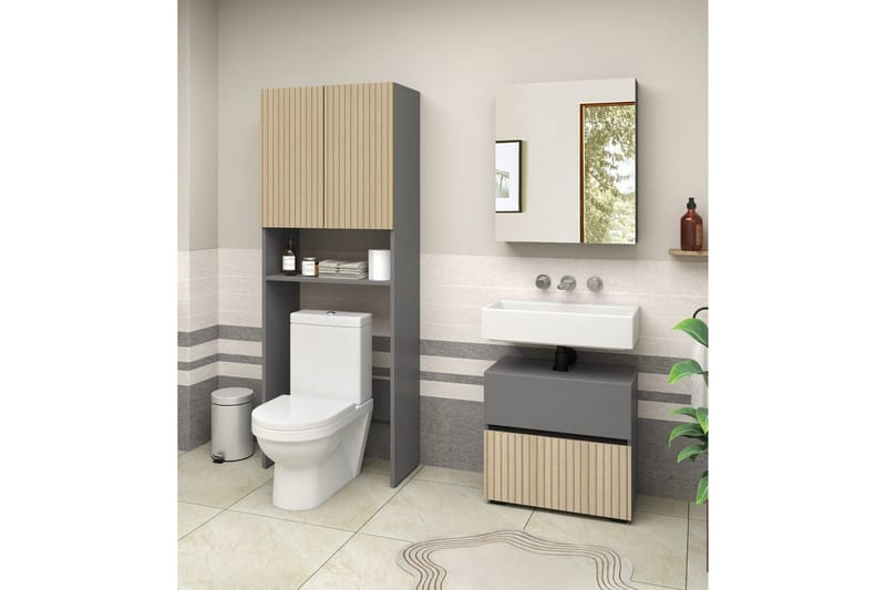 Wisla Høyskap til Bad 180x68x37 cm - Natur - Hus & oppussing - Kjøkken & bad - Baderom - Baderomsmøbler & baderomsinnredning - Baderomsskap