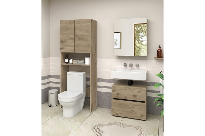 Wisla Høyskap til Bad 180x68x37 cm - Natur - Hus & oppussing - Kjøkken & bad - Baderom - Baderomsmøbler & baderomsinnredning - Baderomsskap