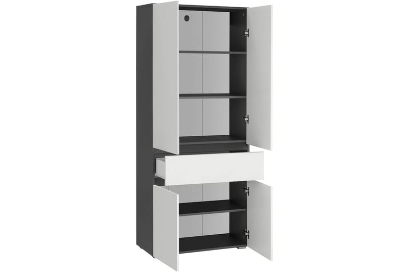 Wisla Høyskap til Bad 180x76x37 cm - Hvit - Hus & oppussing - Kjøkken & bad - Baderom - Baderomsmøbler & baderomsinnredning - Baderomsskap