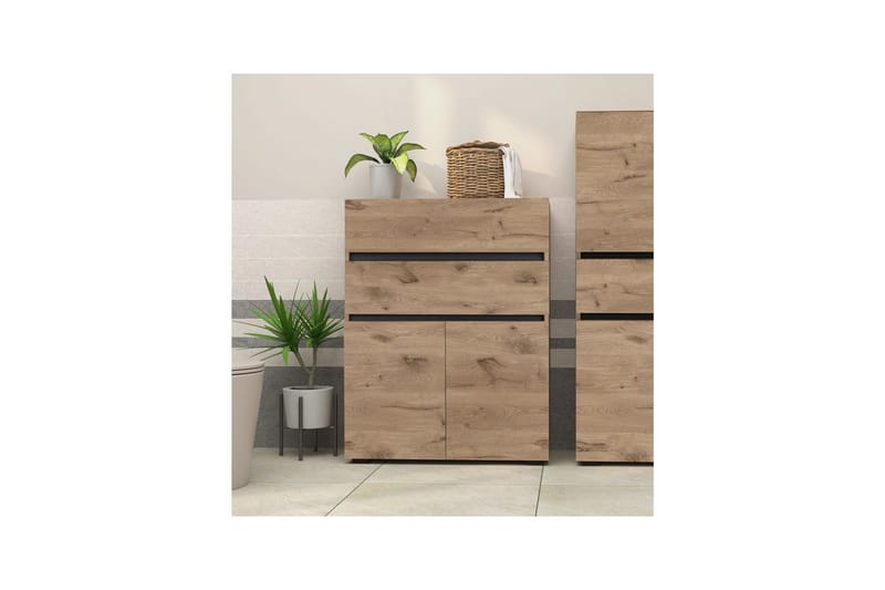 Wisla Høyskap til Bad 98x76x35 cm - Natur - Hus & oppussing - Kjøkken & bad - Baderom - Baderomsmøbler & baderomsinnredning - Baderomsskap