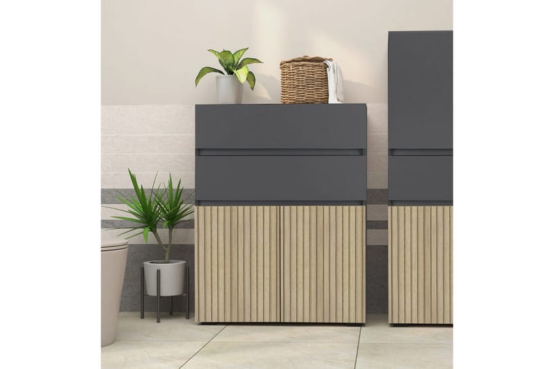 Wisla Høyskap til Bad 98x76x35 cm - Natur - Hus & oppussing - Kjøkken & bad - Baderom - Baderomsmøbler & baderomsinnredning - Baderomsskap