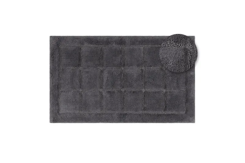 Baderomsmatte Kvadrat - 50x80 cm, Grå - Tekstiler - Tepper & Matter - Baderomsmatte
