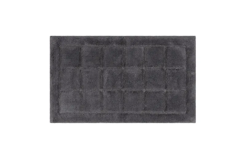 Baderomsmatte Kvadrat - 50x80 cm, Grå - Tekstiler - Tepper & Matter - Baderomsmatte
