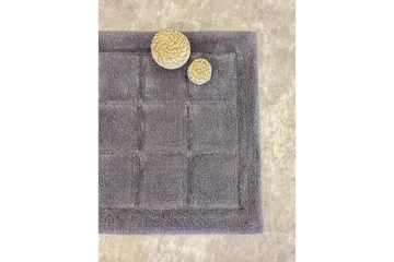 Baderomsmatte Kvadrat - 50x80 cm, Grå - Tekstiler - Tepper & Matter - Baderomsmatte
