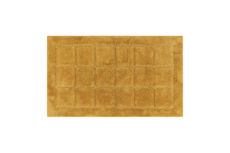 Baderomsmatte Kvadrat - 50x80 cm, Gul - Hus & oppussing - Kjøkken & bad - Baderom - Baderomstilbehør