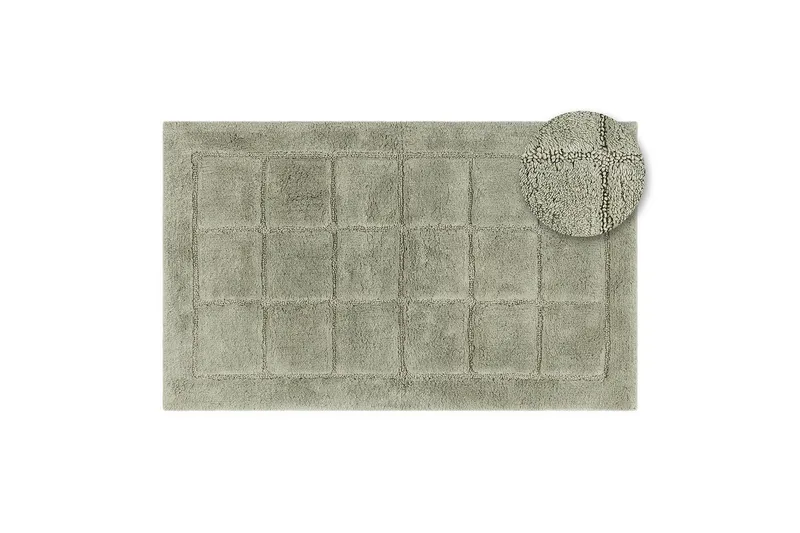Baderomsmatte Kvadrat - 50x80 cm, Lysegrønn - Tekstiler - Tepper & Matter - Baderomsmatte