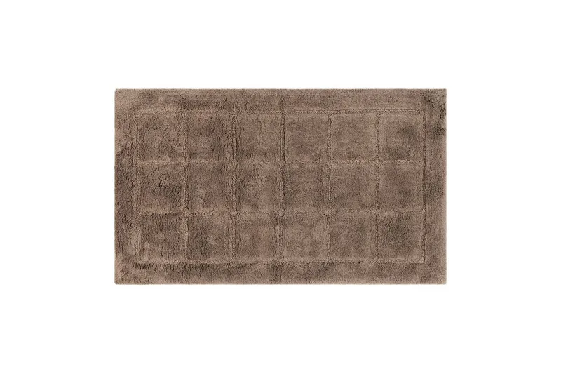 Baderomsmatte Kvadrat - 50x80 cm, Mørk Lin - Tekstiler - Tepper & Matter - Baderomsmatte