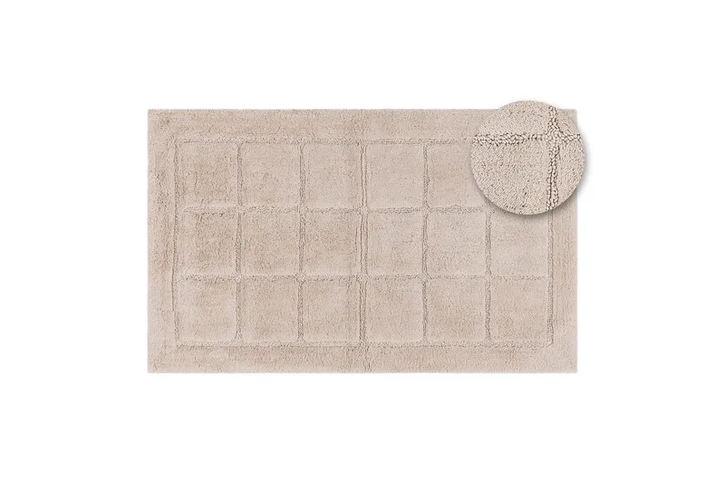 Baderomsmatte Kvadrat - 50x80 cm, Nature - Tekstiler - Tepper & Matter - Baderomsmatte