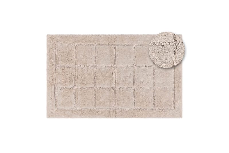Baderomsmatte Kvadrat - 50x80 cm, Nature - Tekstiler - Tepper & Matter - Baderomsmatte