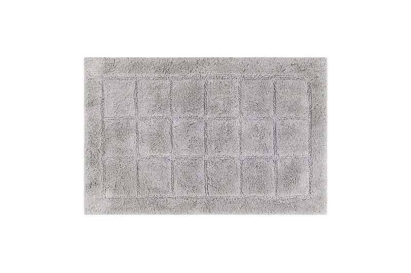 Baderomsmatte Kvadrat - 50x80 cm, Sølv - Tekstiler - Tepper & Matter - Baderomsmatte