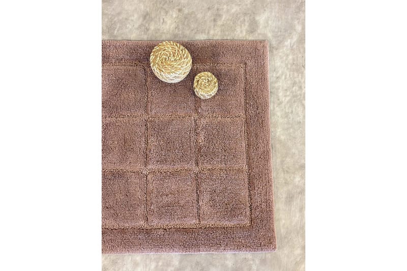 Baderomsmatte Kvadrat - 50x80 cm, Støvete Rosa - Tekstiler - Tepper & Matter - Baderomsmatte