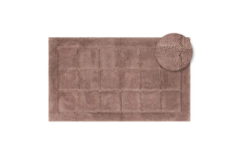Baderomsmatte Kvadrat - 50x80 cm, Støvete Rosa - Tekstiler - Tepper & Matter - Baderomsmatte
