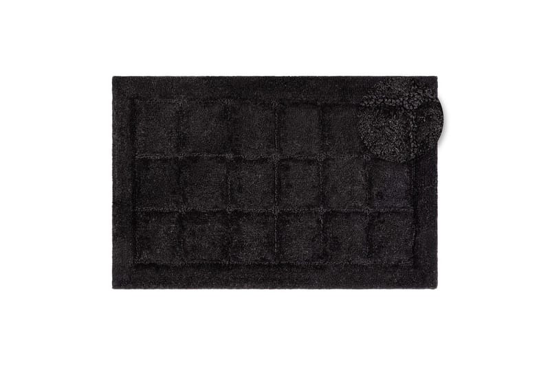 Baderomsmatte Kvadrat - 50x80 cm, Svart - Tekstiler - Tepper & Matter - Baderomsmatte