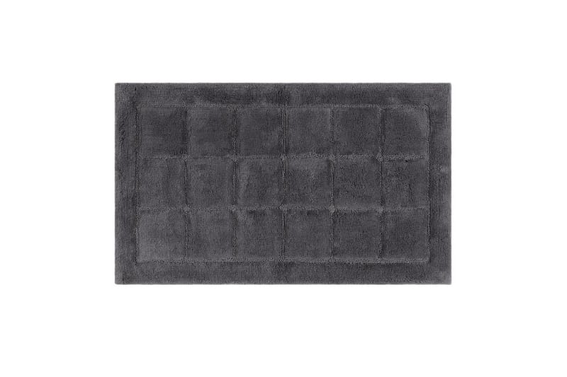 Baderomsmatte Kvadrat - 70x120 cm, Grå - Hus & oppussing - Kjøkken & bad - Baderom - Baderomstilbehør