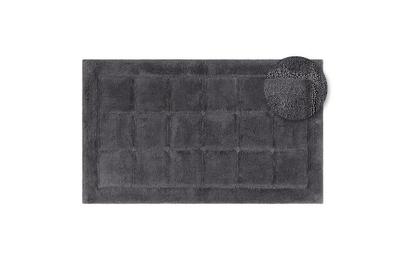 Baderomsmatte Kvadrat - 70x120 cm, Grå - Hus & oppussing - Kjøkken & bad - Baderom - Baderomstilbehør