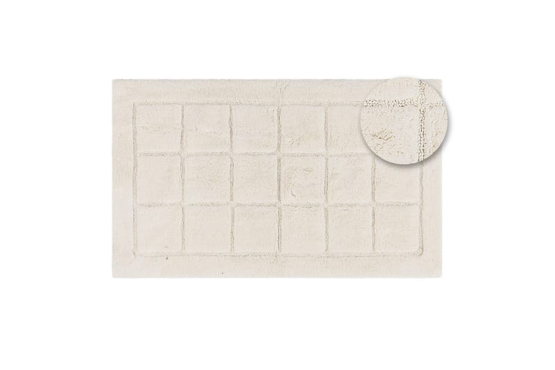 Baderomsmatte Kvadrat - 70x120 cm, Krem - Hus & oppussing - Kjøkken & bad - Baderom - Baderomstilbehør