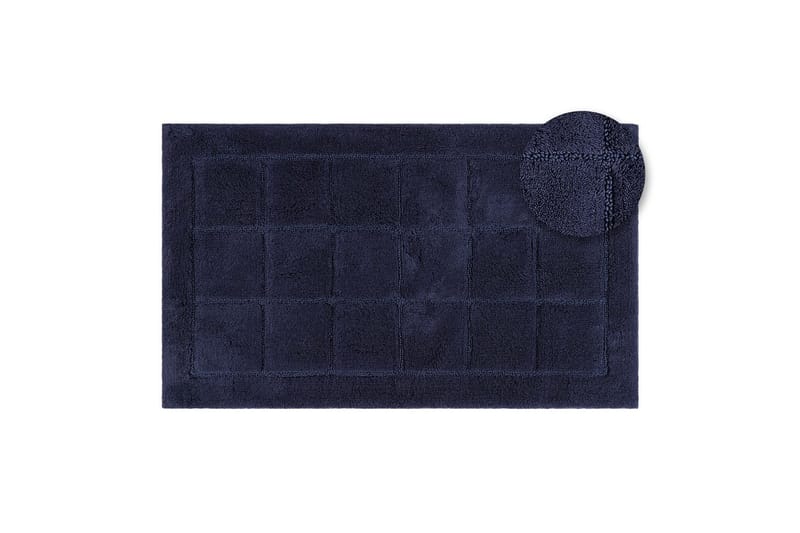 Baderomsmatte Kvadrat - 70x120 cm, Marineblå - Hus & oppussing - Kjøkken & bad - Baderom - Baderomstilbehør