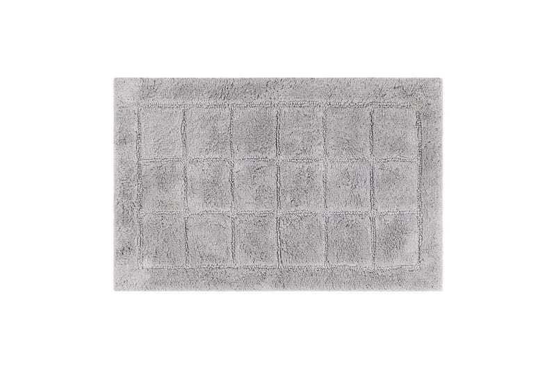 Baderomsmatte Kvadrat - 70x120 cm, Sølv - Hus & oppussing - Kjøkken & bad - Baderom - Baderomstilbehør