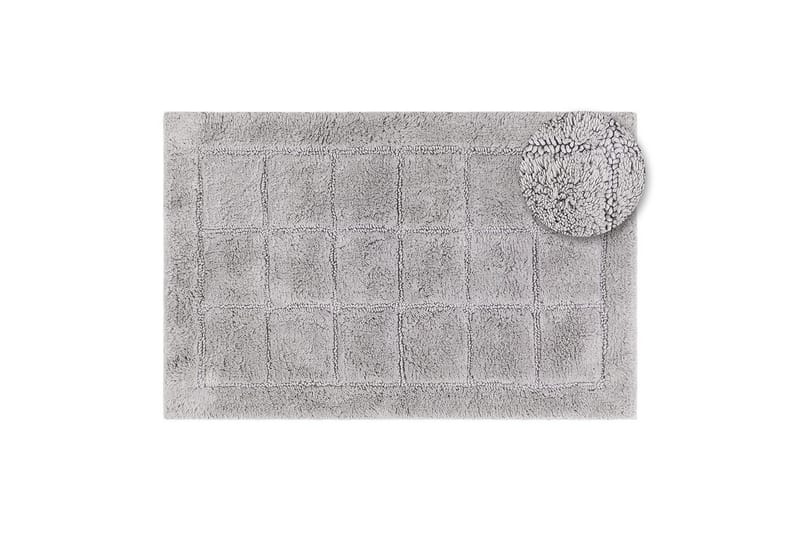 Baderomsmatte Kvadrat - 70x120 cm, Sølv - Hus & oppussing - Kjøkken & bad - Baderom - Baderomstilbehør