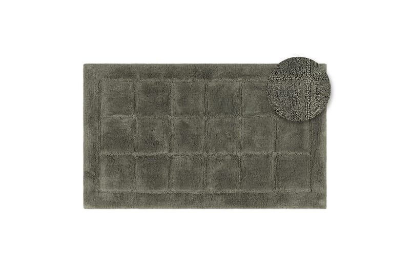Baderomsmatte Kvadrat - 70x120 cm, Smaragdgrønn - Tekstiler - Tepper & Matter - Baderomsmatte