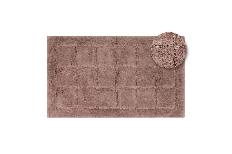 Baderomsmatte Kvadrat - 70x120 cm, Støvete Rosa - Hus & oppussing - Kjøkken & bad - Baderom - Baderomstilbehør