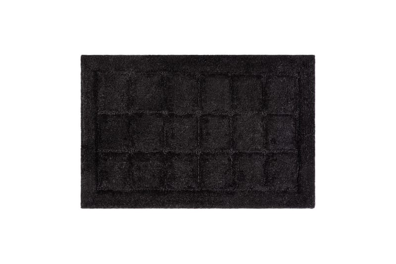 Baderomsmatte Kvadrat - 70x120 cm, Svart - Hus & oppussing - Kjøkken & bad - Baderom - Baderomstilbehør