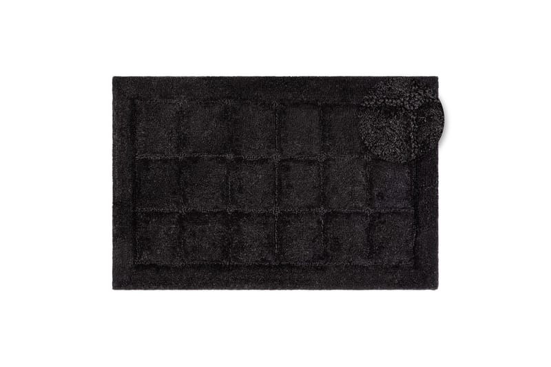 Baderomsmatte Kvadrat - 70x120 cm, Svart - Hus & oppussing - Kjøkken & bad - Baderom - Baderomstilbehør
