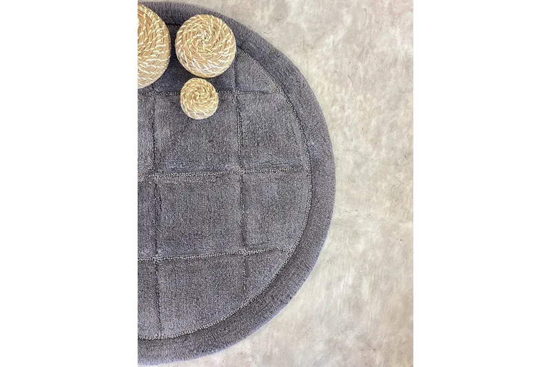 Baderomsmatte Kvadrat - 80x80 cm, Grå - Tekstiler - Tepper & Matter - Baderomsmatte