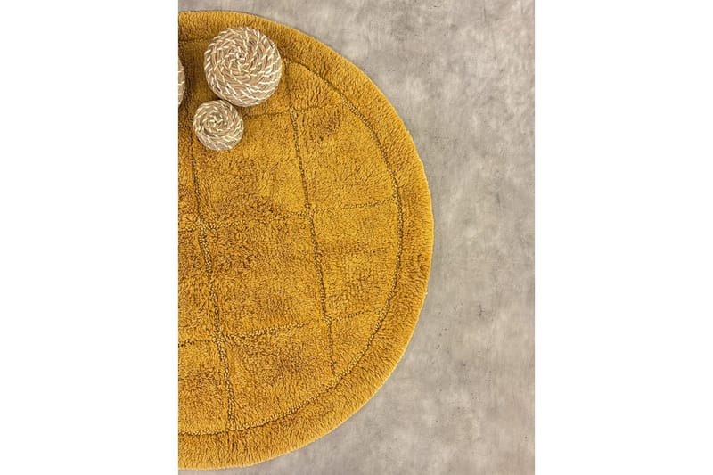 Baderomsmatte Kvadrat - 80x80 cm, Gul - Tekstiler - Tepper & Matter - Baderomsmatte