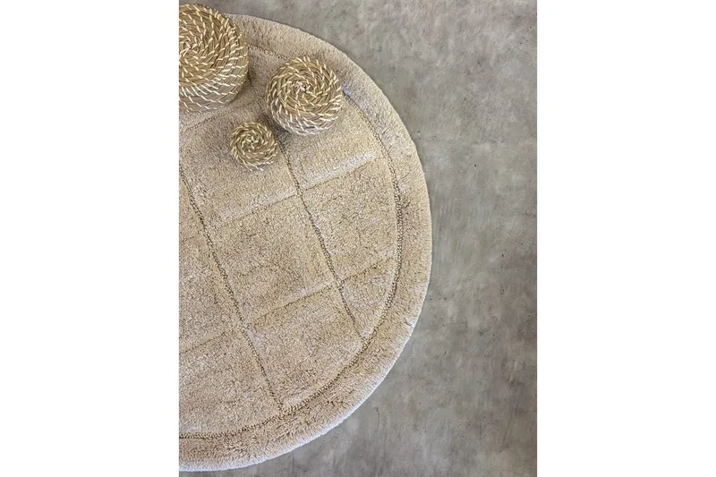 Baderomsmatte Kvadrat - 80x80 cm, Nature - Tekstiler - Tepper & Matter - Baderomsmatte