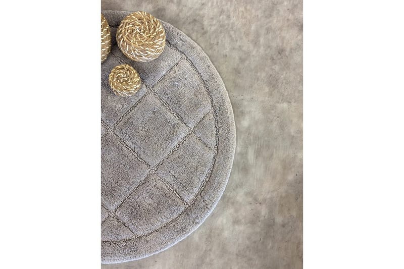 Baderomsmatte Kvadrat - 80x80 cm, Sølv - Tekstiler - Tepper & Matter - Baderomsmatte