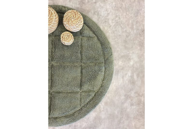Baderomsmatte Kvadrat - 80x80 cm, Smaragdgrønn - Tekstiler - Tepper & Matter - Baderomsmatte