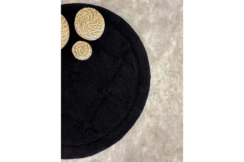 Baderomsmatte Kvadrat - 80x80 cm, Svart - Hus & oppussing - Kjøkken & bad - Baderom - Baderomstilbehør - Baderomskrakk