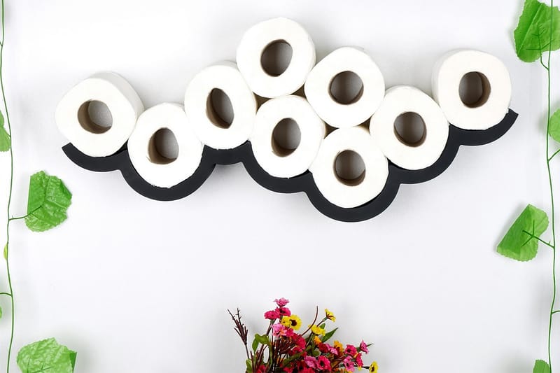 Anerkjent Toalettpapirholder 62x9 cm, Svart