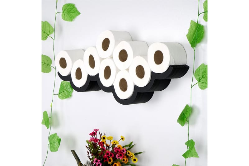 Anerkjent Toalettpapirholder 62x9 cm - Svart - Hus & oppussing - Kjøkken & bad - Baderom - Baderomstilbehør
