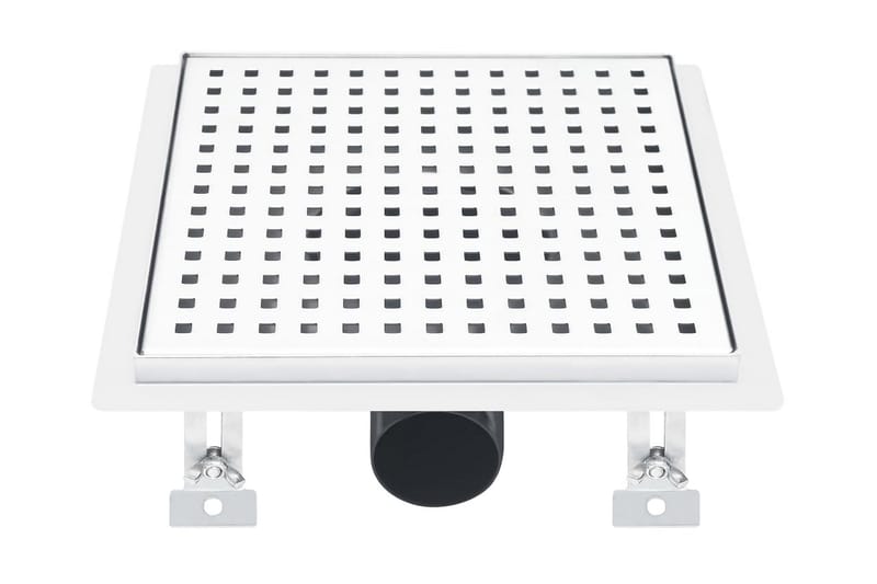 Dusjavløp 20x20 cm rustfritt stål - Hus & oppussing - Bygg - Vann & avløp - Innendørs avløp