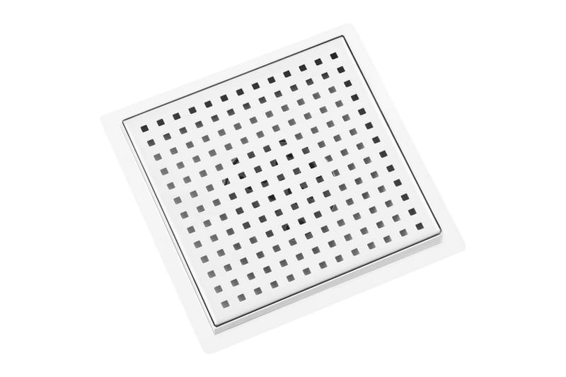 Dusjavløp 20x20 cm rustfritt stål - Hus & oppussing - Bygg - Vann & avløp - Innendørs avløp